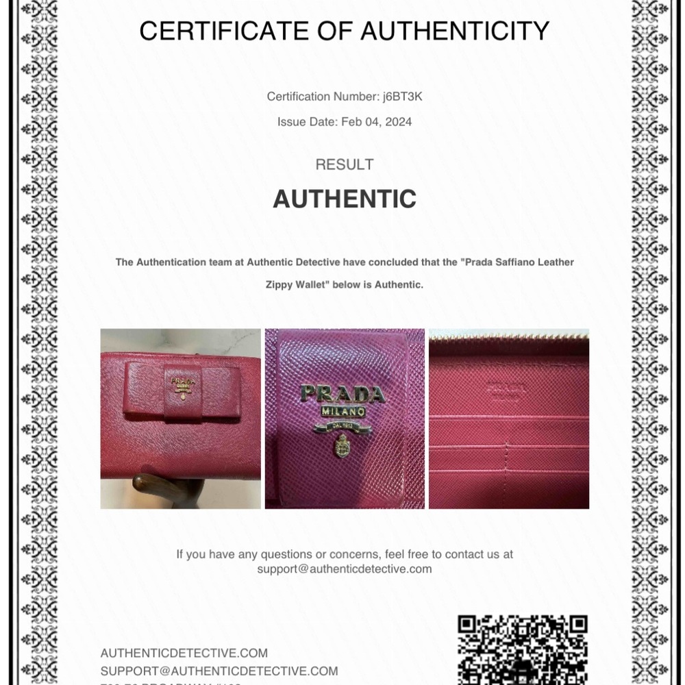 Prada Pink Saffiano Leather Zippy Wallet - Picture 2 of 6